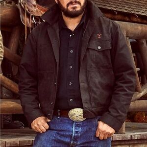 NEW YELLOWSTONE RIP WHEELER BLACK JACKET SZ EXTRA LARGE XL